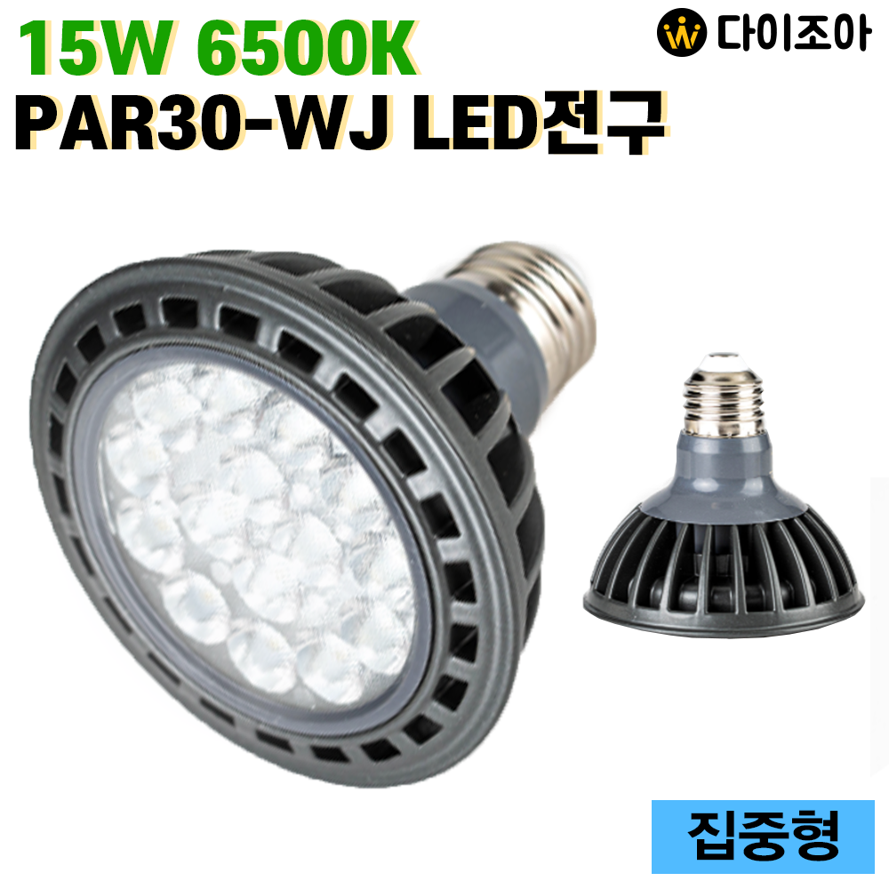 [반짝할인] 파룩스 15W 6500K PAR30 흑색 집중형 LED 전구/ LED램프/ LED전구/ 확산조명 PAR 30 S 15W